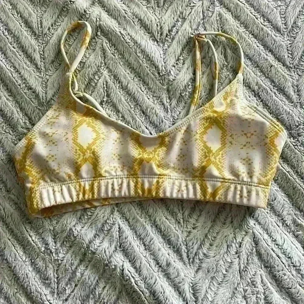 Yellow snakeskin SHEIN‎ bikini top size small